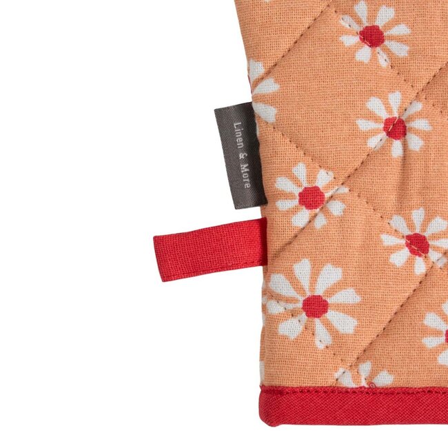 Linen & More Daisy Flowers Ovenwant oranje 18x33cm