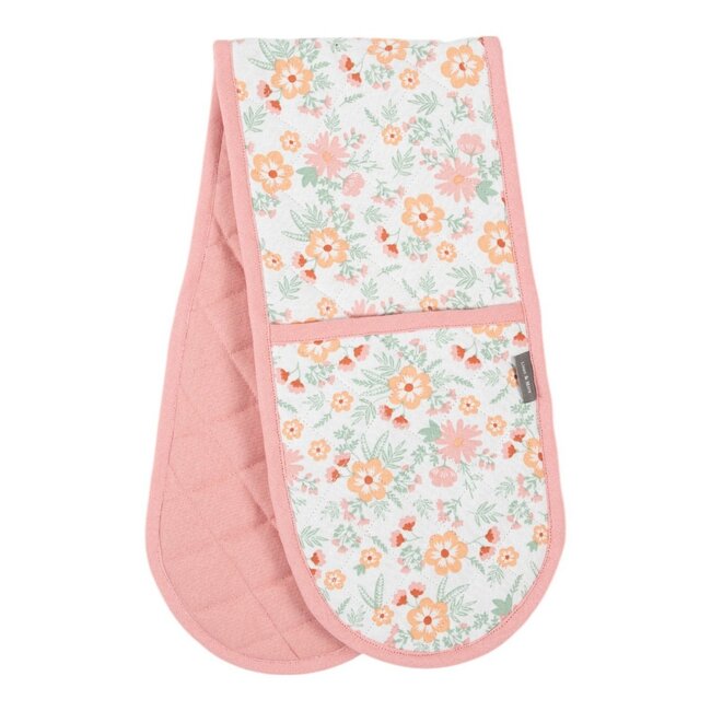 Linen & More Freddie dubbel Ovenwant roze 18x85cm