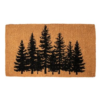 Mars & More Deurmat Kokos handgeweven dennenbomen 75cm