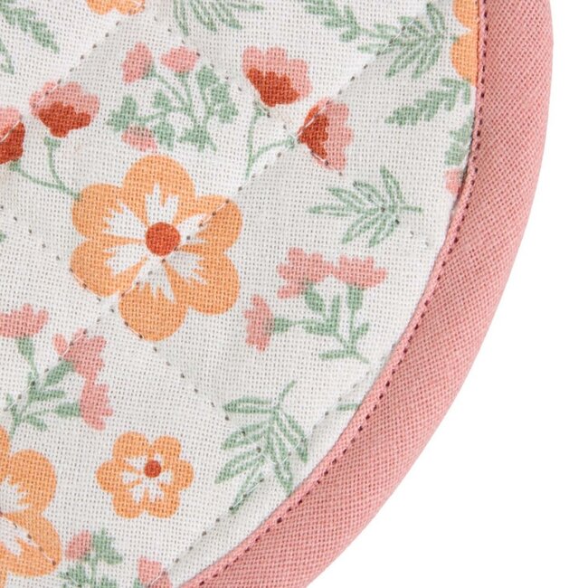 Linen & More Freddie Pannenlap Onderzetter rond roze 20cm