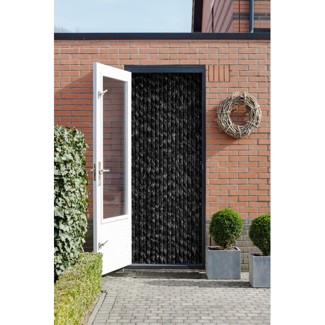 2Lif Martinique Uni Vliegengordijn zwart 90x210cm