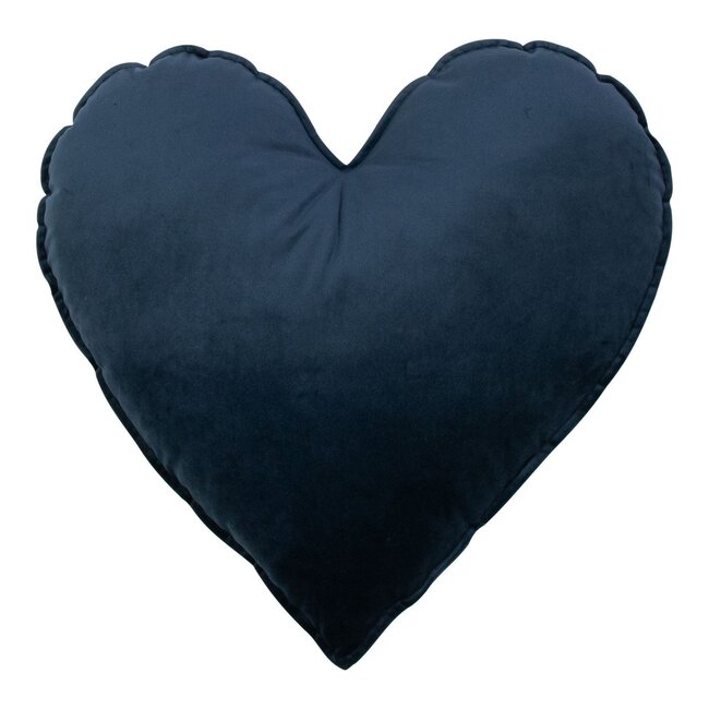 Mars & More Hart Kussen Fluweel navy 45cm