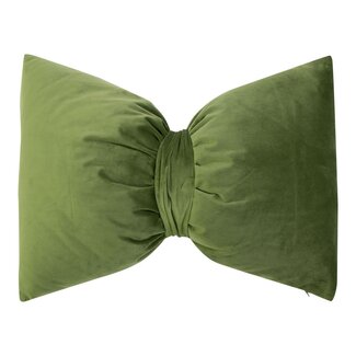 Mars & More Strik Kussen Fluweel apple groen 40x60cm