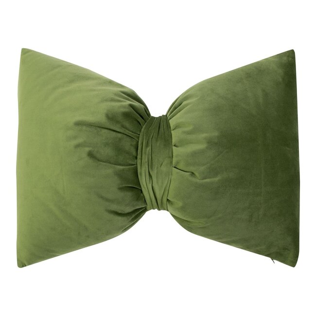 Mars & More Strik Kussen Fluweel apple groen 40x60cm