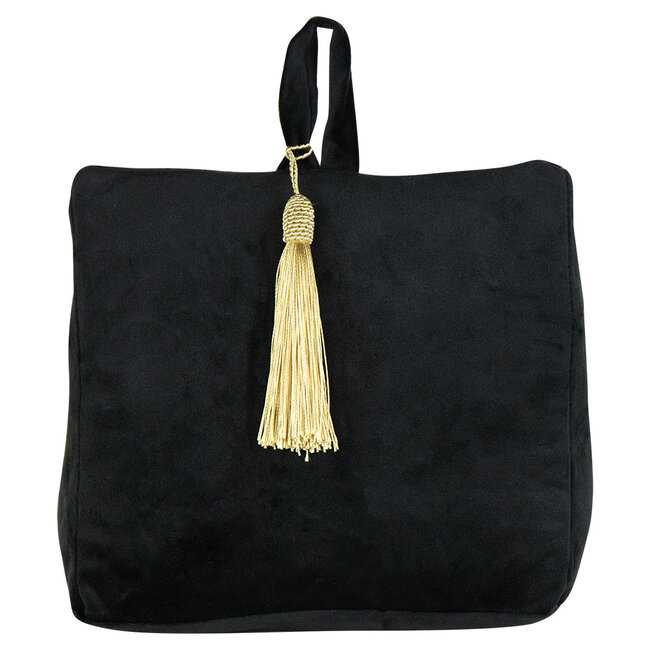 Mars & More deurstopper fluweel zwart 18cm