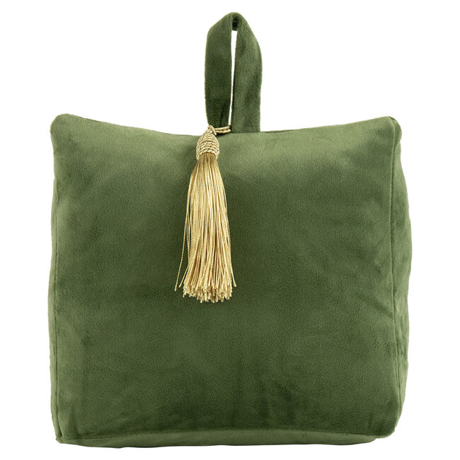 Mars & More deurstopper fluweel appel groen 18cm