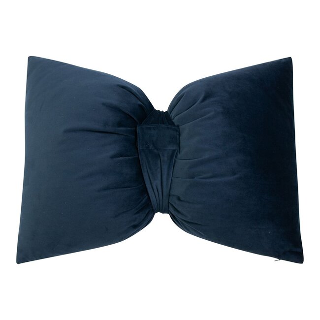 Mars & More Strik Kussen Fluweel navy 40x60cm