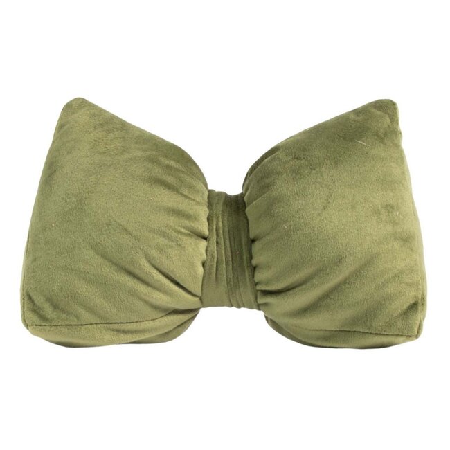 Mars & More Strik Deurstopper fluweel appeltjes groen 16cm