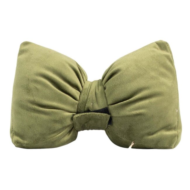 Mars & More Strik Deurstopper fluweel appeltjes groen 16cm