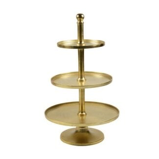Mars & More etagère rond goud 3 lagen 80cm