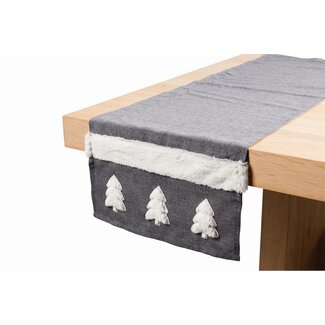 2Lif Finn Tafelloper grijs 40x150cm