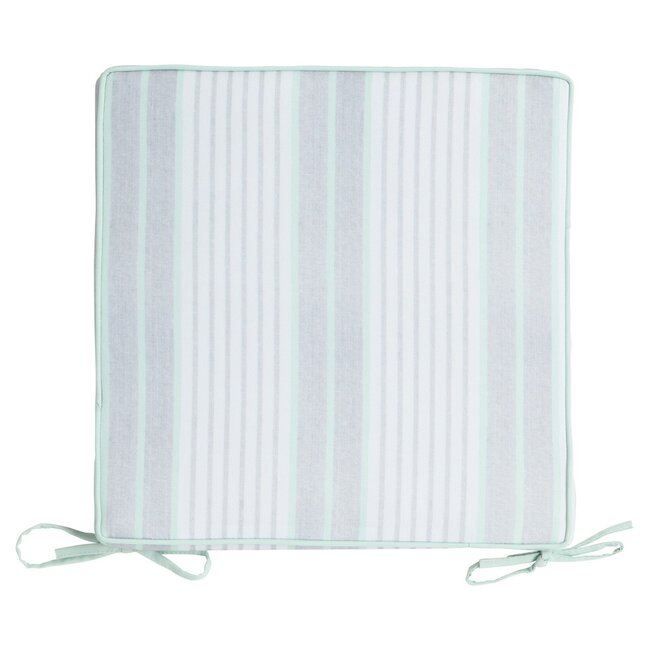 2Lif New Classic Stripe Outdoor zitkussen groen 40x40cm+5cm