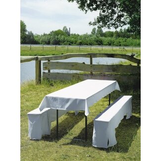 2Lif Bier tafelset textiel wit 300 1st 100x260cm/ 2st 220x25x45cm