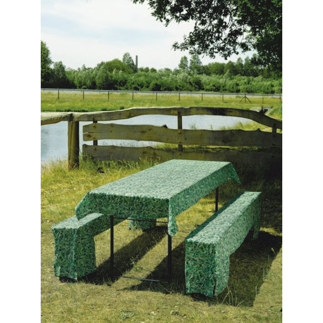 2Lif Beer Tableset Highlands Vlamvertragend Highlands groen 1st 100x260cm/ 2st 220x25x45cm