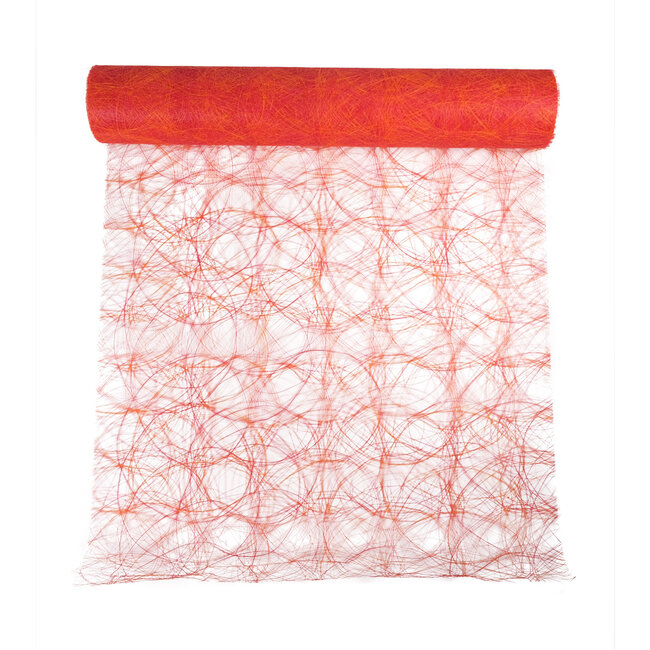 2Lif Decoweb Fancy Tafelband rood/oranje 60cmx25mtr