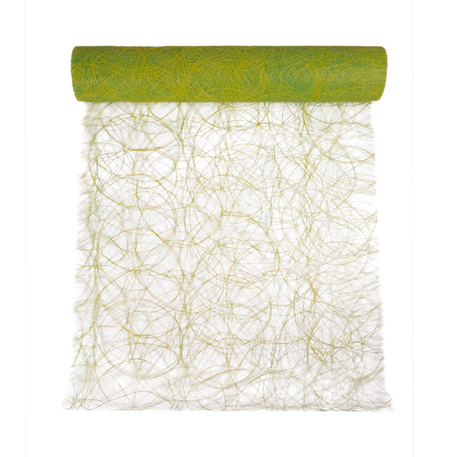 2Lif Decoweb Fancy Tafelband geel/groen 60cmx25mtr