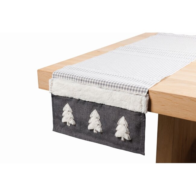 2Lif Finn Tafelloper grijs 40x150cm