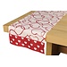 2Lif Monaco Tafelloper rood/wit 42x145cm