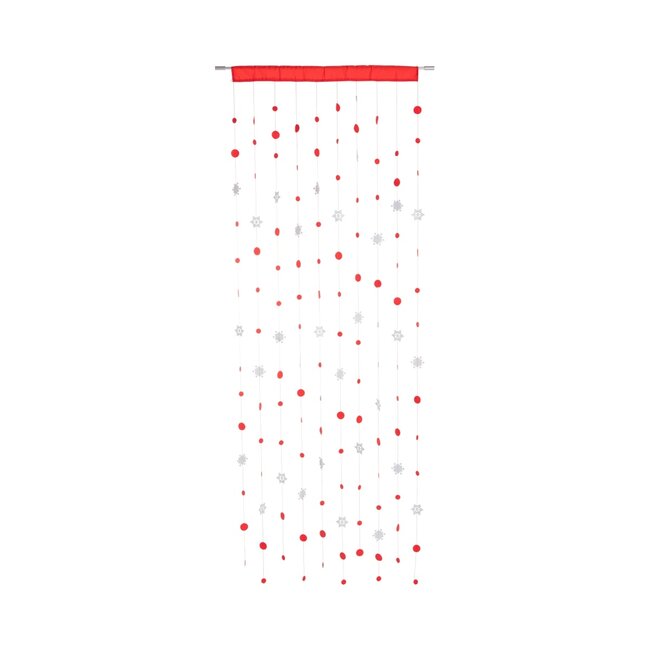 2Lif Snowfall Draadgordijn rood 90x250cm