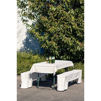 2Lif Beer Tableset Vlamvertragend champagne 2460 1st 100x260cm/ 2st 220x25x45cm