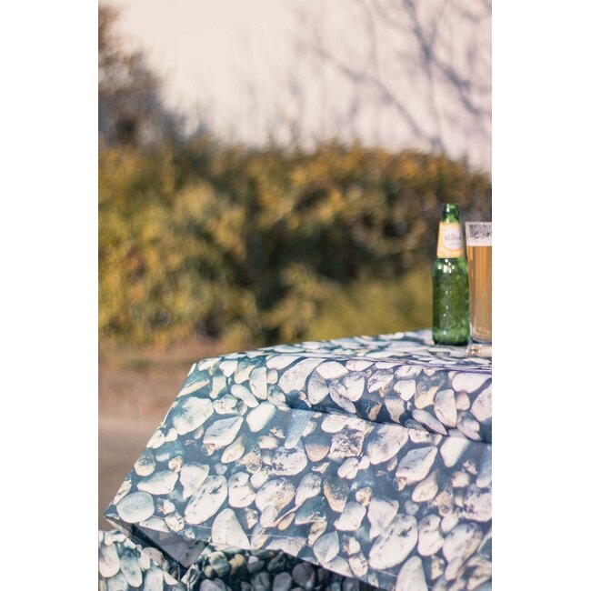 2Lif Beer Tableset Rocks Vlamvertragend Rocks grijs 1st 100x260cm/ 2st 220x25x45cm