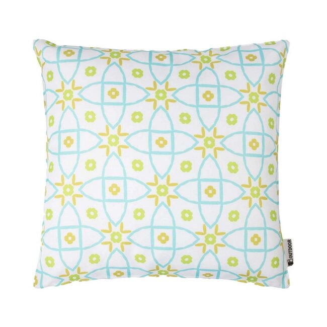 2Lif Mila Outdoor green/aqua Cushion 47 cm x 47 cm
