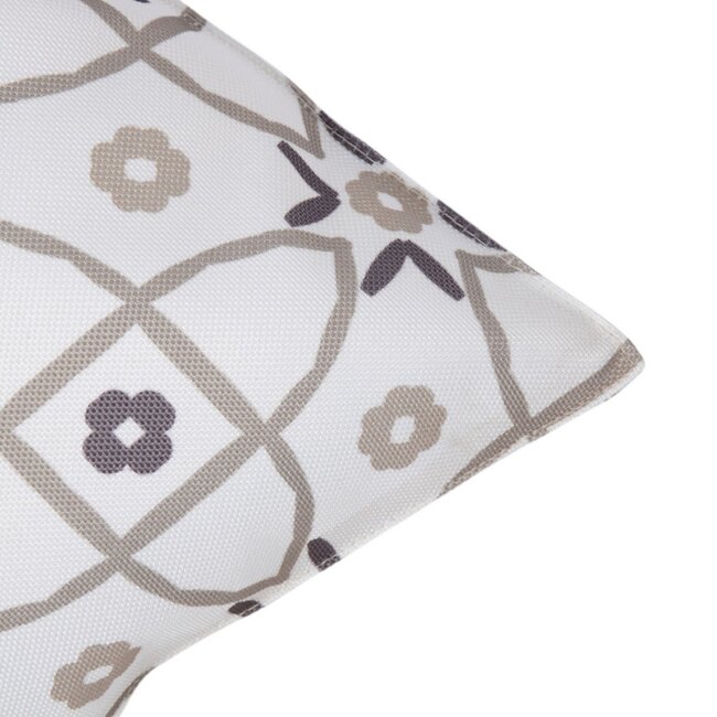 2Lif Mila Outdoor taupe/grey Cushion 47 cm x 47 cm