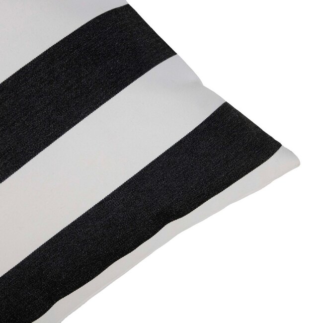 2Lif Lef grote streep buitenkussen donkergrijs 60x60cm