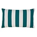 2Lif Lef grote streep buitenkussen petrol 30x50cm