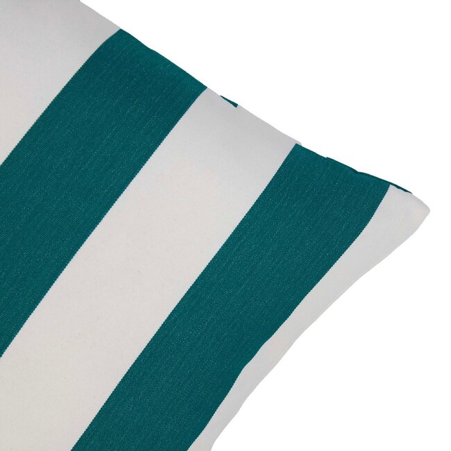 2Lif Lef grote streep buitenkussen petrol 30x50cm