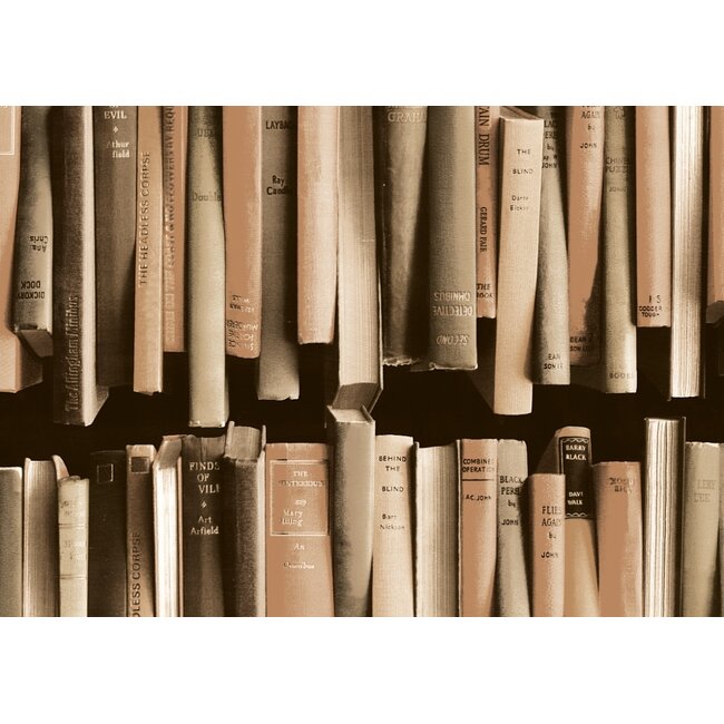 2Lif Book Stack Vintage Zelfklevende Folie Mini rol multi 45cmx2mtr