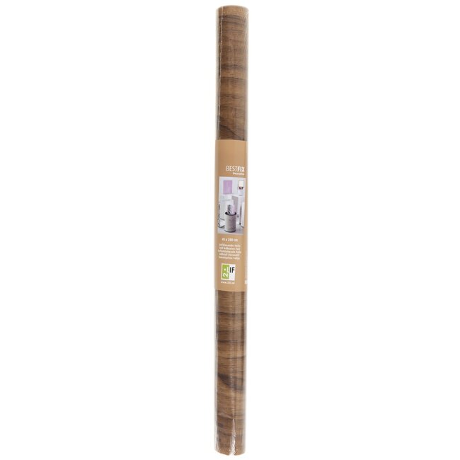 2Lif Walnut wood bestfix Zelfklevende Folie Mini rol bruin 45cmx2mtr
