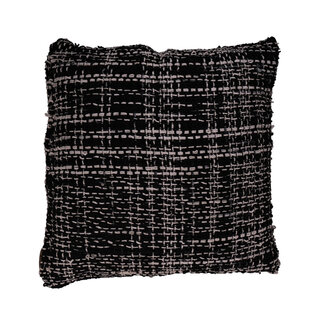 2Lif Cushion Chenille Tweed 45x45 black