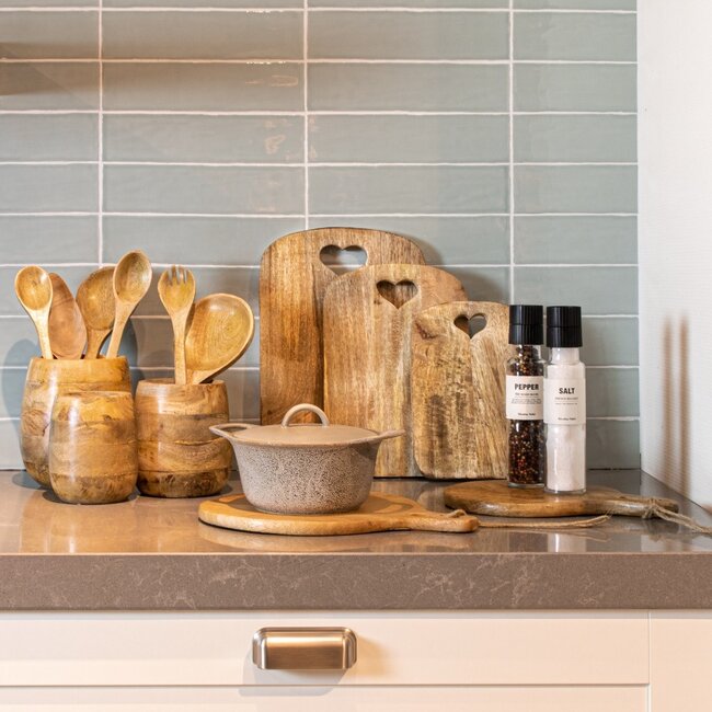 Mars & More snijplank hart mango hout 30cm