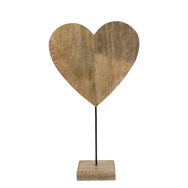 Mars & More staand hart mango hout h62 d15x35cm