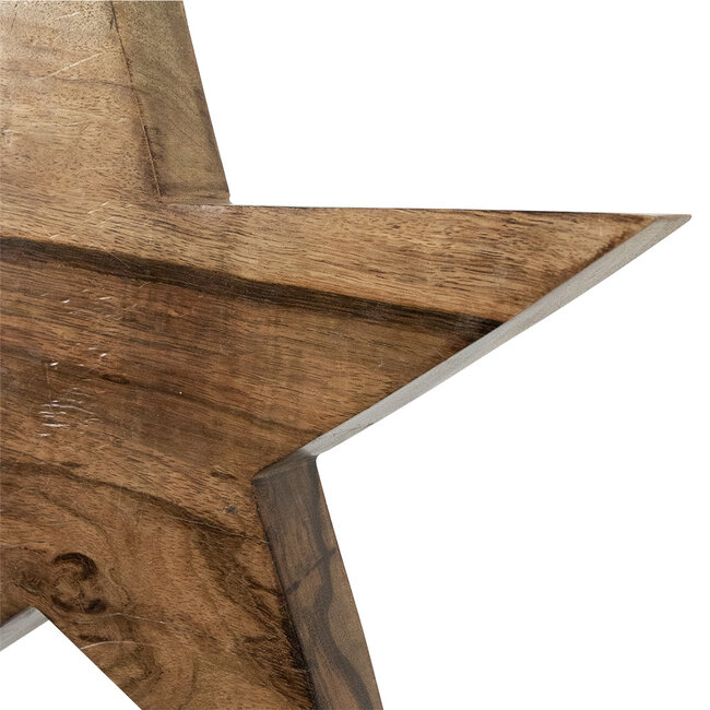 Mars & More staande ster mango hout 60cm