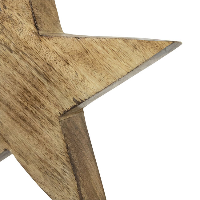 Mars & More staande ster mango hout 70cm