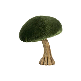 Mars & More decoratie fluweel champignon groen 10cm