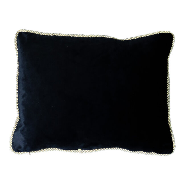 Mars & More half kussen fluweel goud zwart 35x45cm