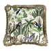 Mars & More kussen fluweel jungle toekan wit gouden franjes 45x45cm*