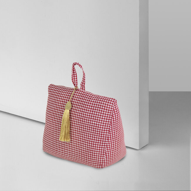 Mars & More deurstopper katoen donker rood 18cm