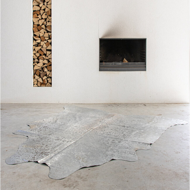 Mars & More vloerkleed koe gekleurd zilver 250cm