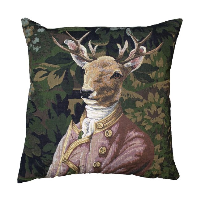 Mars & More gobelin kussen baron hert paars 45x45cm