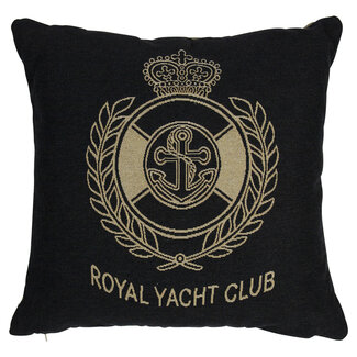 Mars & More gobelin kussen antraciet royal yacht club 45x45cm*