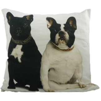 Mars & More canvas kussen franse bulldogs 50x50cm*