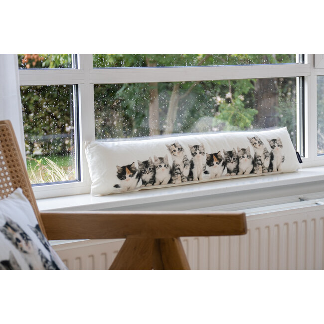 Mars & More canvas tochtkussen kittens 20x90cm