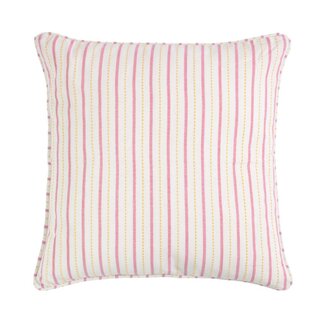 Linen & More Vivino Kussen strepen wit roze geel 45x45cm