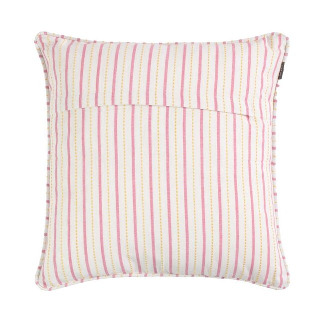 Linen & More Vivino Kussen strepen wit roze geel 45x45cm