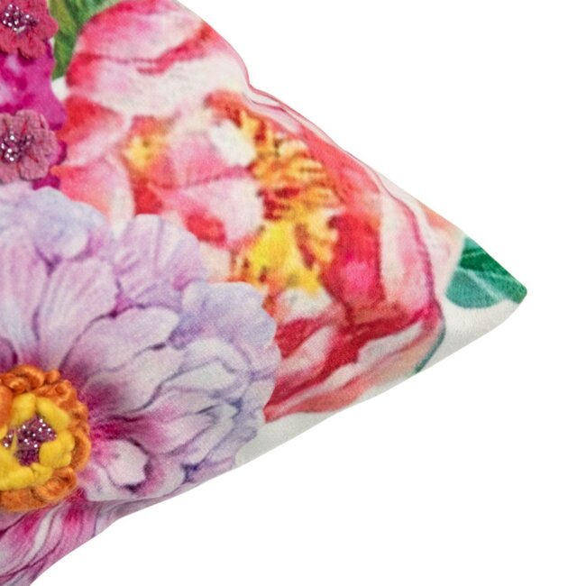 Mars & More Dahlia Kussen handgemaakt roze 45x45cm