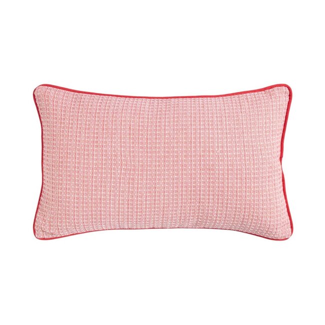 Linen & More Hyacinth Kussen wafel rood 30x50cm